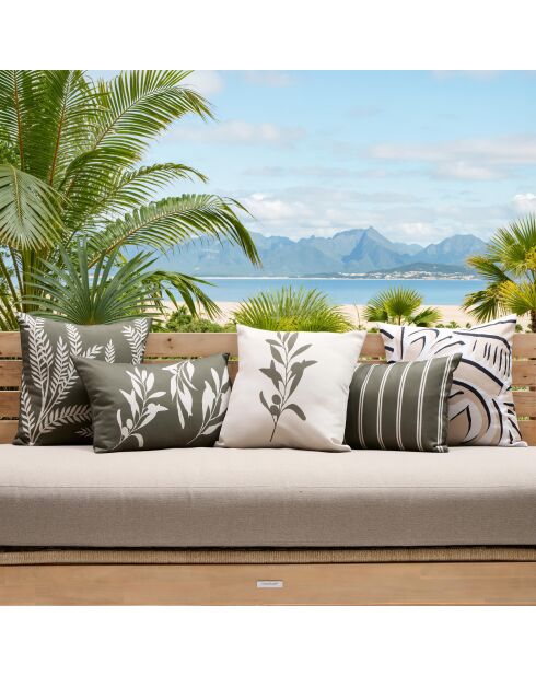 Lot de 2 housses de coussin extérieur Tileo beiges - 40x40 cm