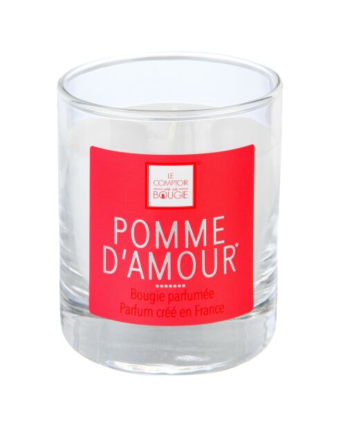 Bougie parfum verre Elea pomme amande transparente - 190g