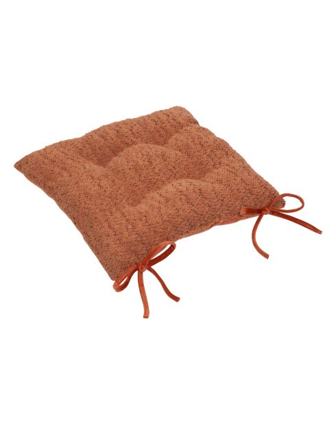 Lot de 6 Galettes bouclé Soana terracotta - 38x38 cm