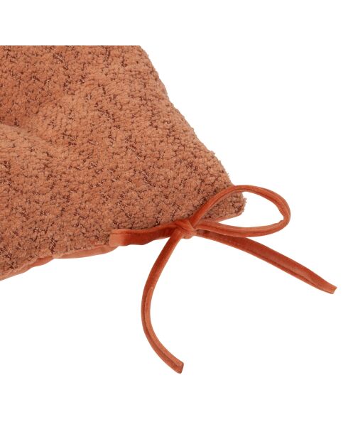 Lot de 6 Galettes bouclé Soana terracotta - 38x38 cm