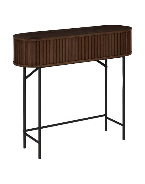 Console 2p effet noyer  Alcove marron - 38,4 x 12,9 x 110,7 cm
