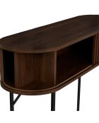 Console 2p effet noyer  Alcove marron - 38,4 x 12,9 x 110,7 cm