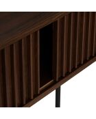 Console 2p effet noyer  Alcove marron - 38,4 x 12,9 x 110,7 cm
