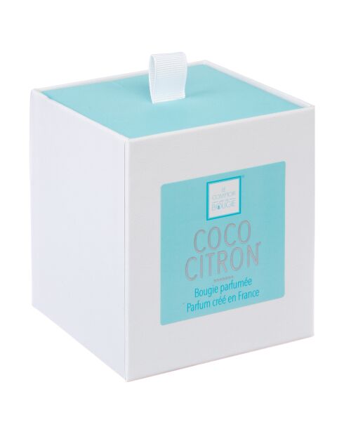 Bougie parfum verre Elea coco citron transparente - 190g