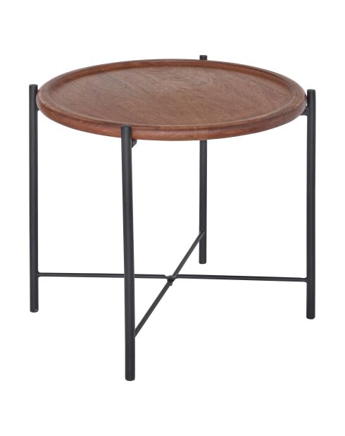 Table basse manguier Metsa marron - 51 x 51 x 46 cm