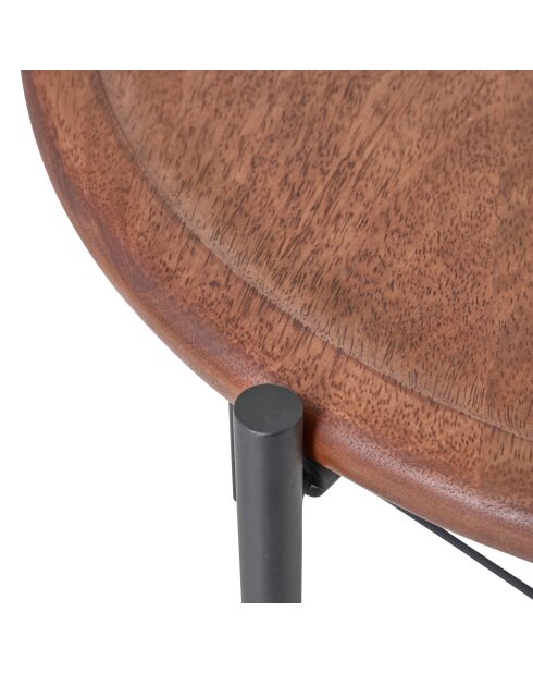 Table basse manguier Metsa marron - 51 x 51 x 46 cm