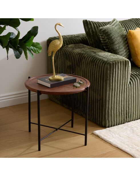 Table basse manguier Metsa marron - 51 x 51 x 46 cm