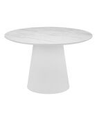 Table à manger ronde Taquari blanche - D.120 cm