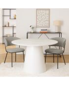 Table à manger ronde Taquari blanche - D.120 cm