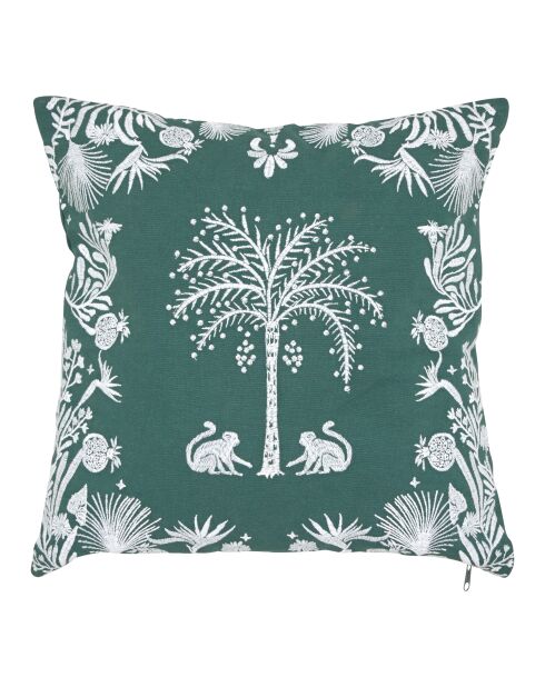 Lot de 2 coussins brodés The Palm Resort verts - 45x45 cm