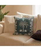 Lot de 2 coussins brodés The Palm Resort verts - 45x45 cm