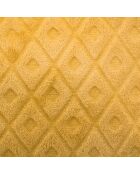 Lot de 2 coussins flanelle 3D Losange ocre - 40x40 cm