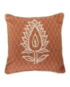 Lot de 2 housses de coussin brodées Sienna roses - 40x40 cm