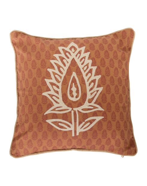 Lot de 2 housses de coussin brodées Sienna roses - 40x40 cm