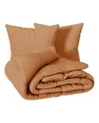 Seersuck Terrakotta-Set - 240x220 cm