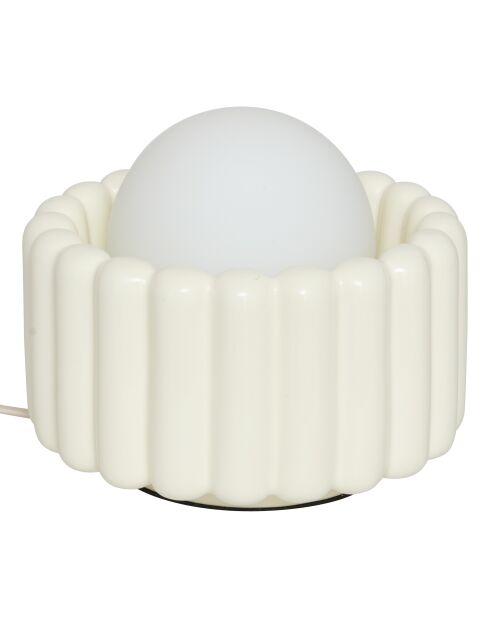 Lampe à poser en céramique Lotta crème - D.23 cm