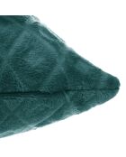 Lot de 2 coussins flanelle 3D Losange bleus - 40x40 cm