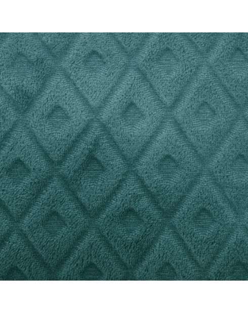 Lot de 2 coussins flanelle 3D Losange bleus - 40x40 cm