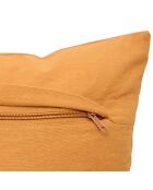 Lot de 2 coussins en coton brodés Good Luck écru/vert - 40x40 cm