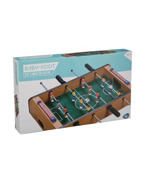Adam beige houten minitafelvoetbal - H.31 cm