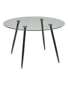 Table à manger ronde Ostras transparente - D.120 cm