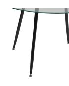 Table à manger ronde Ostras transparente - D.120 cm