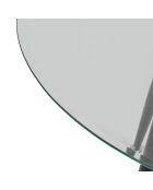 Table à manger ronde Ostras transparente - D.120 cm