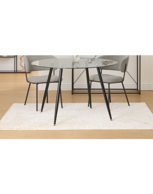 Table à manger ronde Ostras transparente - D.120 cm