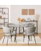 Table à manger ronde Ostras transparente - D.120 cm