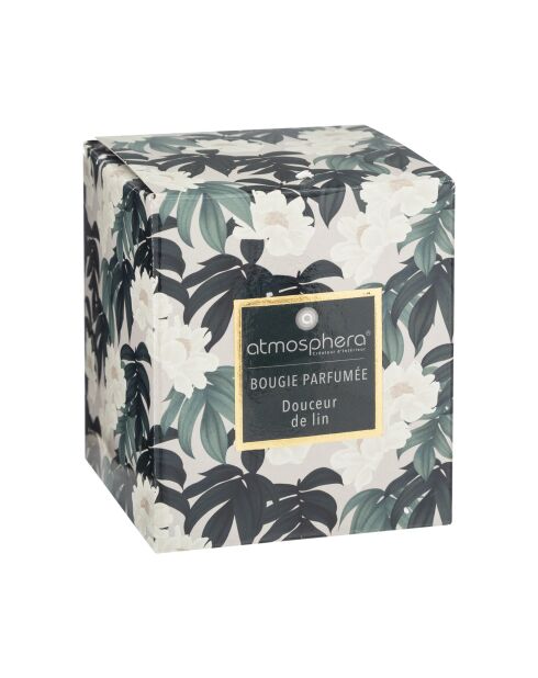 Bougie parfum verre Neda lin transparente - 110g