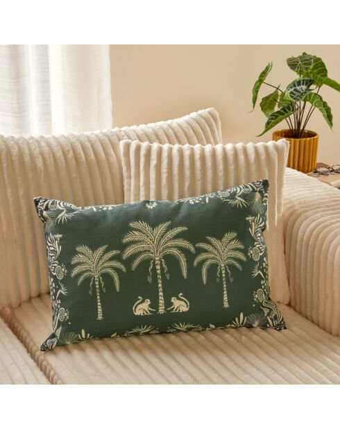 Lot de 2 coussins extérieurs The Palm Resort verts - 38x58 cm