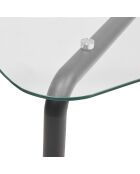 Table à manger en verre Hecate noire - 180x90 cm