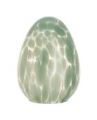 Déco oeuf en verre sauv assortie - H.16.5 cm