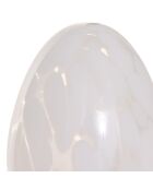 Déco oeuf en verre sauv assortie - H.16.5 cm