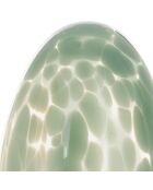 Déco oeuf en verre sauv assortie - H.16.5 cm