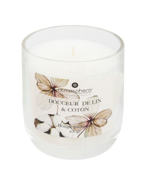 Bougie parfum en verre oudy lin - 200g