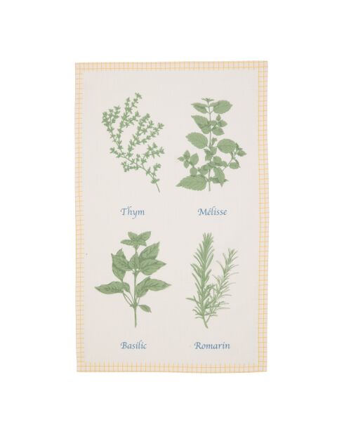 Lot de 3 torchons en coton Slub garri blancs - 45x70 cm