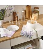 Lot de 3 torchons en coton Slub garri blancs - 45x70 cm