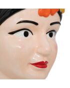 Vase en céramique Tête femme yuca multicolore - H.18 cm