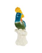 Statue Oiseau en céramique Yuca multicolore - H.25 cm