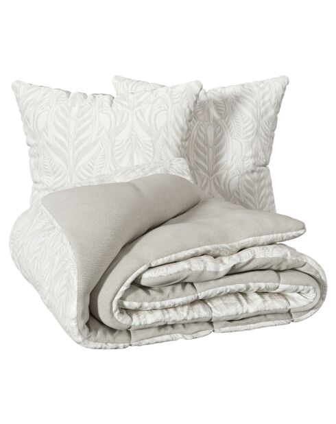 Parure imprimé Nalh beige - 240x220 cm