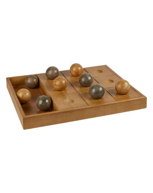 Jeu de morpion bois Jehan marron - L.40