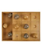 Jeu de morpion bois Jehan marron - L.40