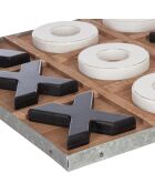 Jeu de morpion en bois Issac - 35x35 cm
