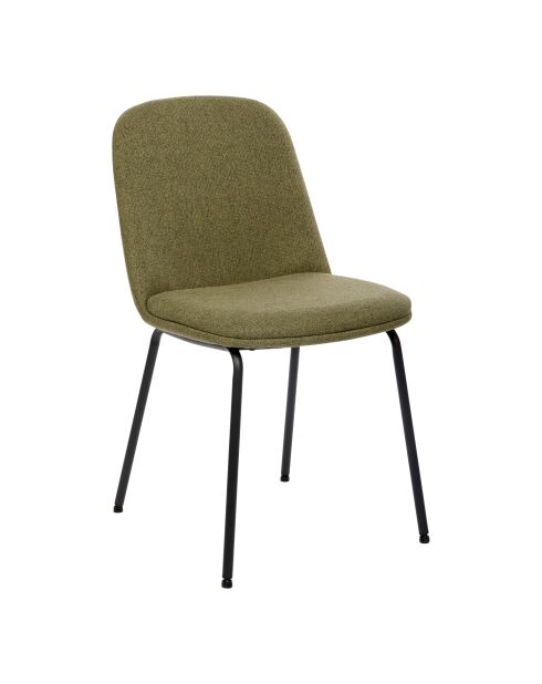 Lot de 4 Chaises en tissu Neora vertes - 46 x 58 x 82 cm