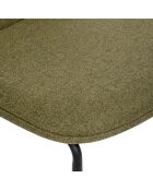 Lot de 4 Chaises en tissu Neora vertes - 46 x 58 x 82 cm