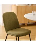 Lot de 4 Chaises en tissu Neora vertes - 46 x 58 x 82 cm