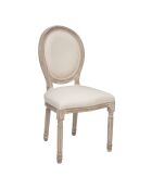 Lot de 2 Chaises bois cleon lin - 49 x 56 x 93 cm