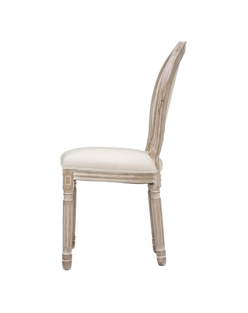 Lot de 2 Chaises bois cleon lin - 49 x 56 x 93 cm
