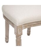 Lot de 2 Chaises bois cleon lin - 49 x 56 x 93 cm